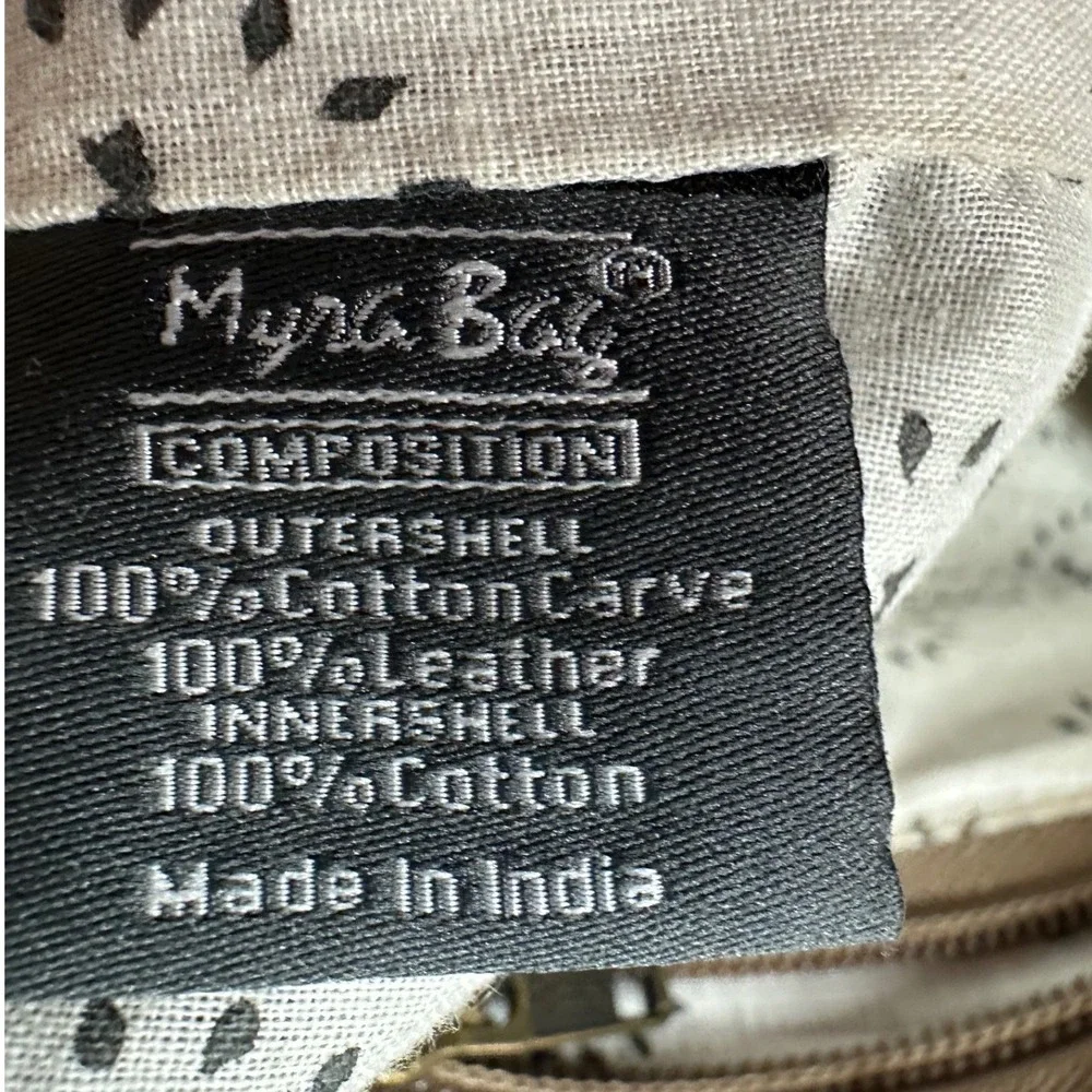 Myra Bag Women's Artist's Impression Upcycled Canvas & Leather Backpack One Size